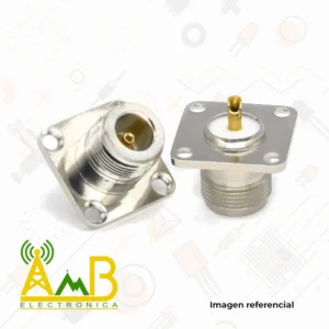 Conector N Hembra para Panel 4 Orificios