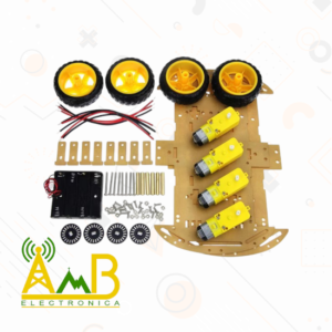 Kit Chasis Coche 4Wd De 4 Ruedas Acrilico