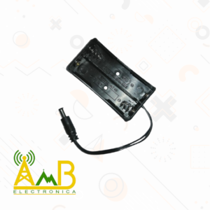 Porta Pilas aaa 18650 x2 Serie (8,4V) + Conector DC