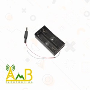 Porta Pilas 18650 X2 Serie (8,4V) + Conector DC