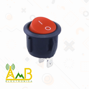interruptor kcd11 rojo 15mm 2pines 6a 250V