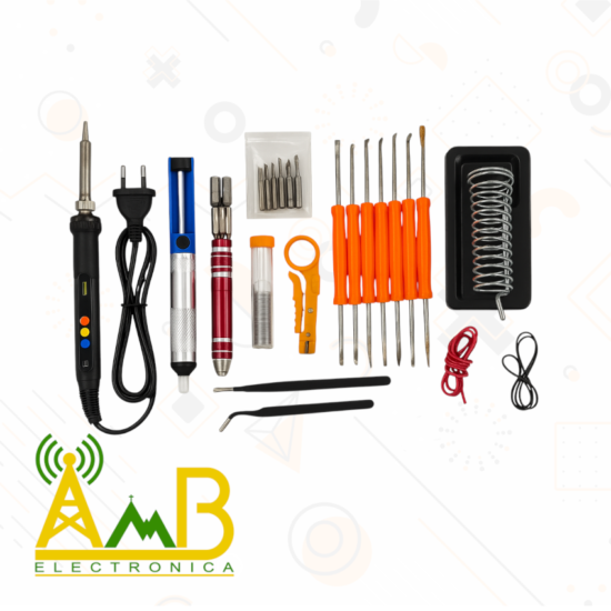 kit soldadura cautin 60W regulable digital