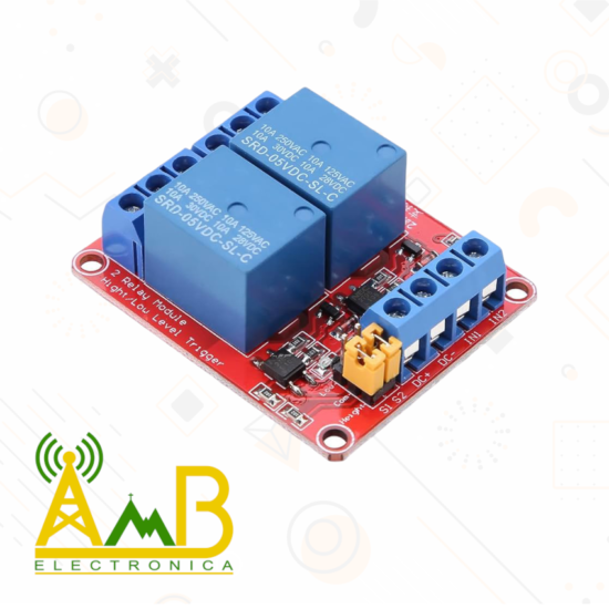 modulo rele 2 canales high-low