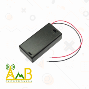 porta pilas AA x2 con interruptor