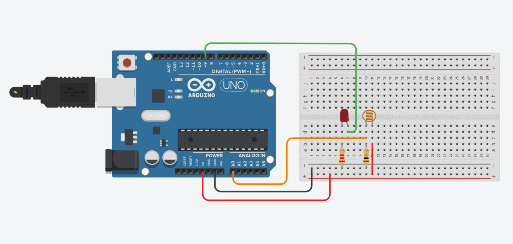 sensor de luz con LDR